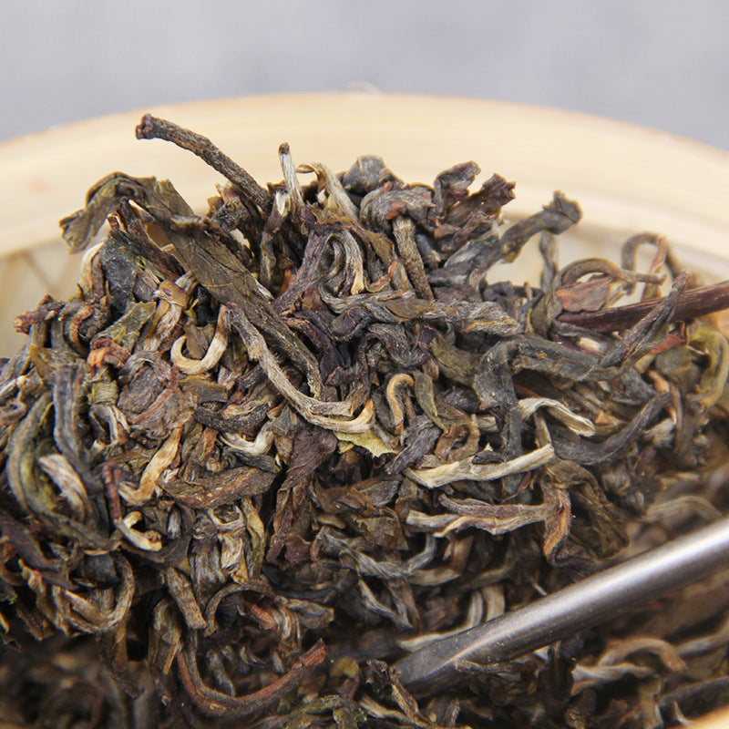 Yunnan Pu'er Tea Raw Tea Traditional Raw Mangfei Ancient Tree 500g Tea in Bamboo Basket Green Tea