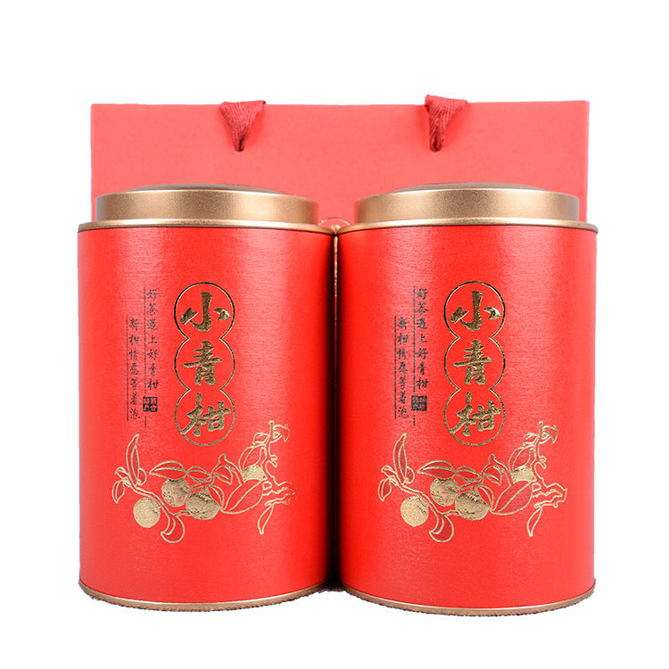 Yunnan 500g Xiaoqing Ganpu Tea Xinhui Chenpi Menghai Ripe Puerh Tea 2 cans (250g*2) Gift Box