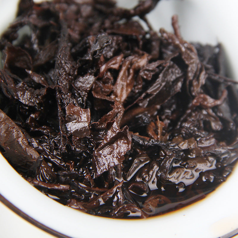 Tea Yunnan Pu'er Menghai Qizi Cake Tea Menghai Tribute Cake Ripe Tea 357g Pu'er Black Tea