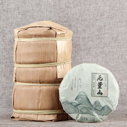 Pu'er Tea Raw Tea Cakes Pu'er Raw Ancient Tree Tea Leaves WuLiangShan Small Cakes Pu'er Qizi Cake Tea 100g