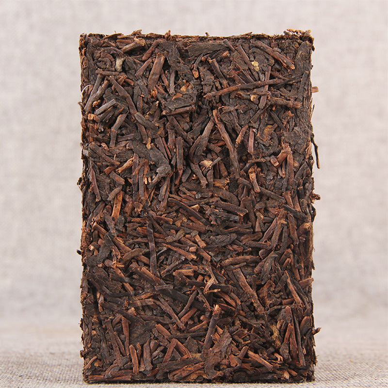 Puerh Tea Ripe Tea Brick Black Tea to Mellow Beauty Old Tree Original Leaf Brick Menghai Aged Old Tea Stalk Brick Aged Mellow Sweet 250g