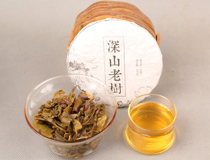 Deep Mountain Old Tree Ecological Pu'er Tea Pu'er Raw Tea Seven Seed Cake 100g Yunnan Tea Pu'er Tea Green Tea