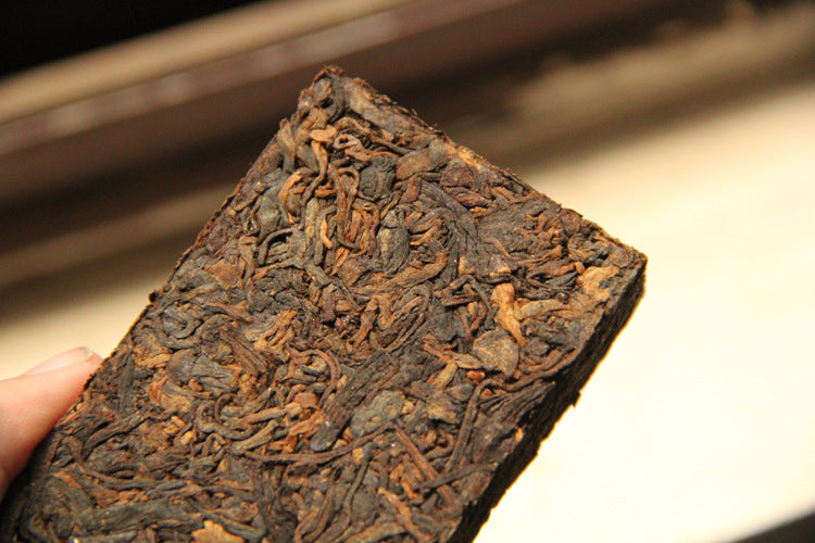 China Yunnan Pu'er Tea 55g Golden Brick Black Tea Pu'er Tea Brick Ripe Tea Treasured Mini Small Brick Tea Golden Bud