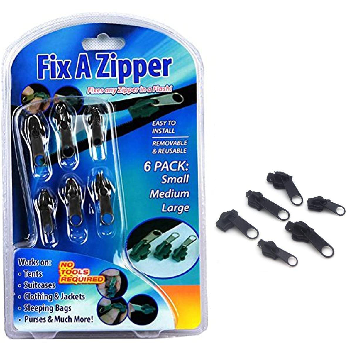 6 Pcs/Set Instant Zipper Universal Instant Fix Zipper Repair