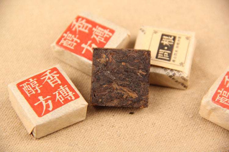 China Yunnan Early Spring Puerh Ripe Tea Mellow Square Brick Puerh Tea Small Tea Brick Mini Tea Tuo Black Tea 500g