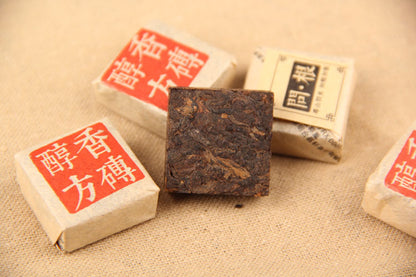 China Yunnan Early Spring Puerh Ripe Tea Mellow Square Brick Puerh Tea Small Tea Brick Mini Tea Tuo Black Tea 500g