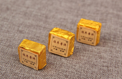 Puerh Yunnan Menghai Small Square Brick Small Golden Brick Puerh Tea Ripe Tea Black Tea 500g