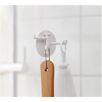 Hooks for Hanging 4 Pcs Home Door Back Toilet Wall Branch Hooks Branching Hooks for Bathroom Kitchen Wall Mount Plastic Hooks