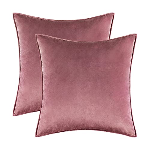 Home Decorative Edge Velvet Waist Pillow Cushion Covers Super Soft Plush Hotel Sofa Pillow Covers 23.6"x23.6" Throw Pillow Covers