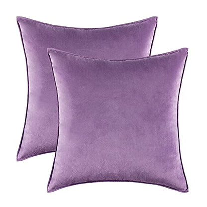 Home Decorative Edge Velvet Waist Pillow Cushion Covers Super Soft Plush Hotel Sofa Pillow Covers 23.6"x23.6" Throw Pillow Covers