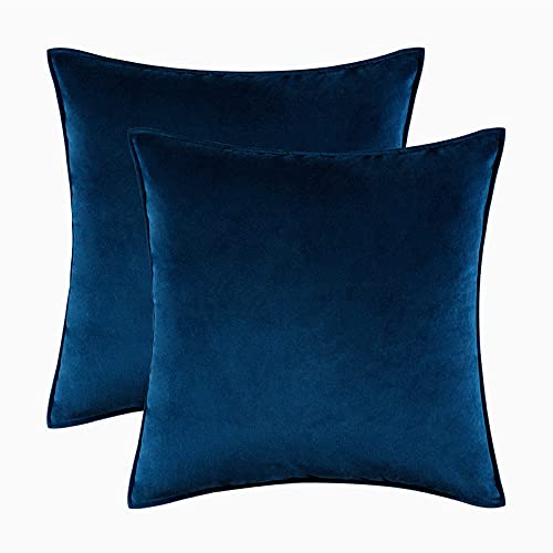 Home Decorative Edge Velvet Waist Pillow Cushion Covers Super Soft Plush Hotel Sofa Pillow Covers 23.6"x23.6" Throw Pillow Covers