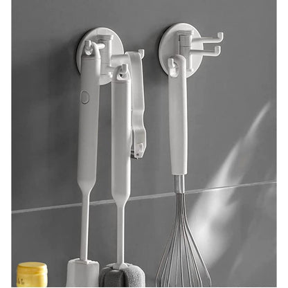 Hooks for Hanging 4 Pcs Home Door Back Toilet Wall Branch Hooks Branching Hooks for Bathroom Kitchen Wall Mount Plastic Hooks