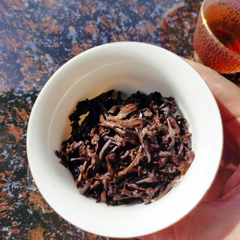 357g Yunnan Seven Seeds Cake Tea Yiwu High Pole Ancient Tree Ripe Tea Black Tea Old Tree Pu'er Tea Cake