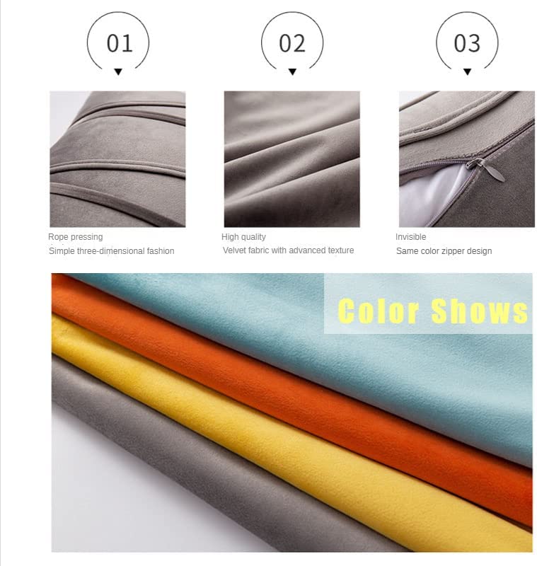 Nordic Velvet Striped Pressed Pillowcase Cotton, Throw Pillow Covers, Pressed Rope Straps, European Sofa Pillows,2pcs Home Pillow Covers Pillowcase Pattern