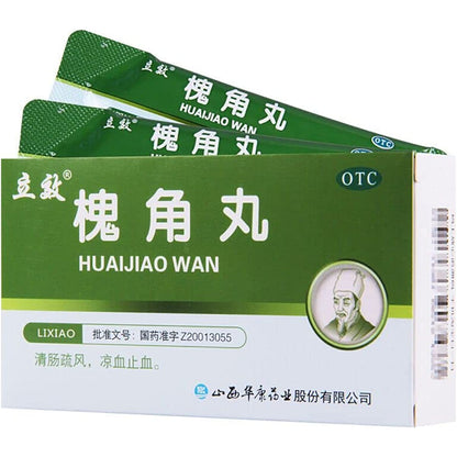 1 Box, Huaijiao Wan 6g*6 Bags / Box  槐角丸