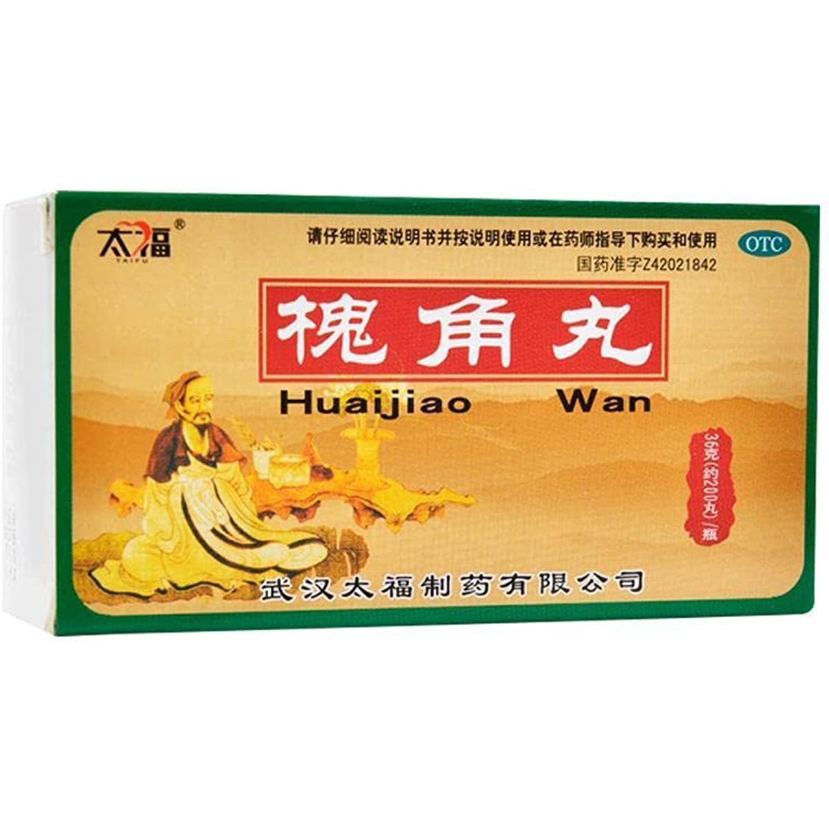 1 Box, Huaijiao Wan 36g/Box 槐角丸