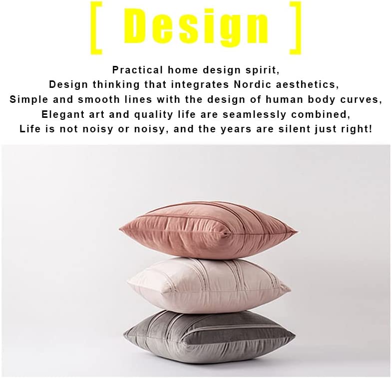 Pillowcase Pattern Nordic Velvet Striped Pressed Pillowcase Cotton, Throw Pillow Covers, Pressed Rope Straps, European Sofa Pillows,2pcs Home Pillow Covers