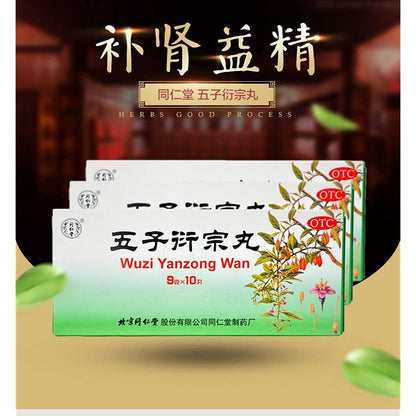 1 Box, Tongrentang Wuziyanzong Wan 10 Big Pills / Box  五子衍宗丸