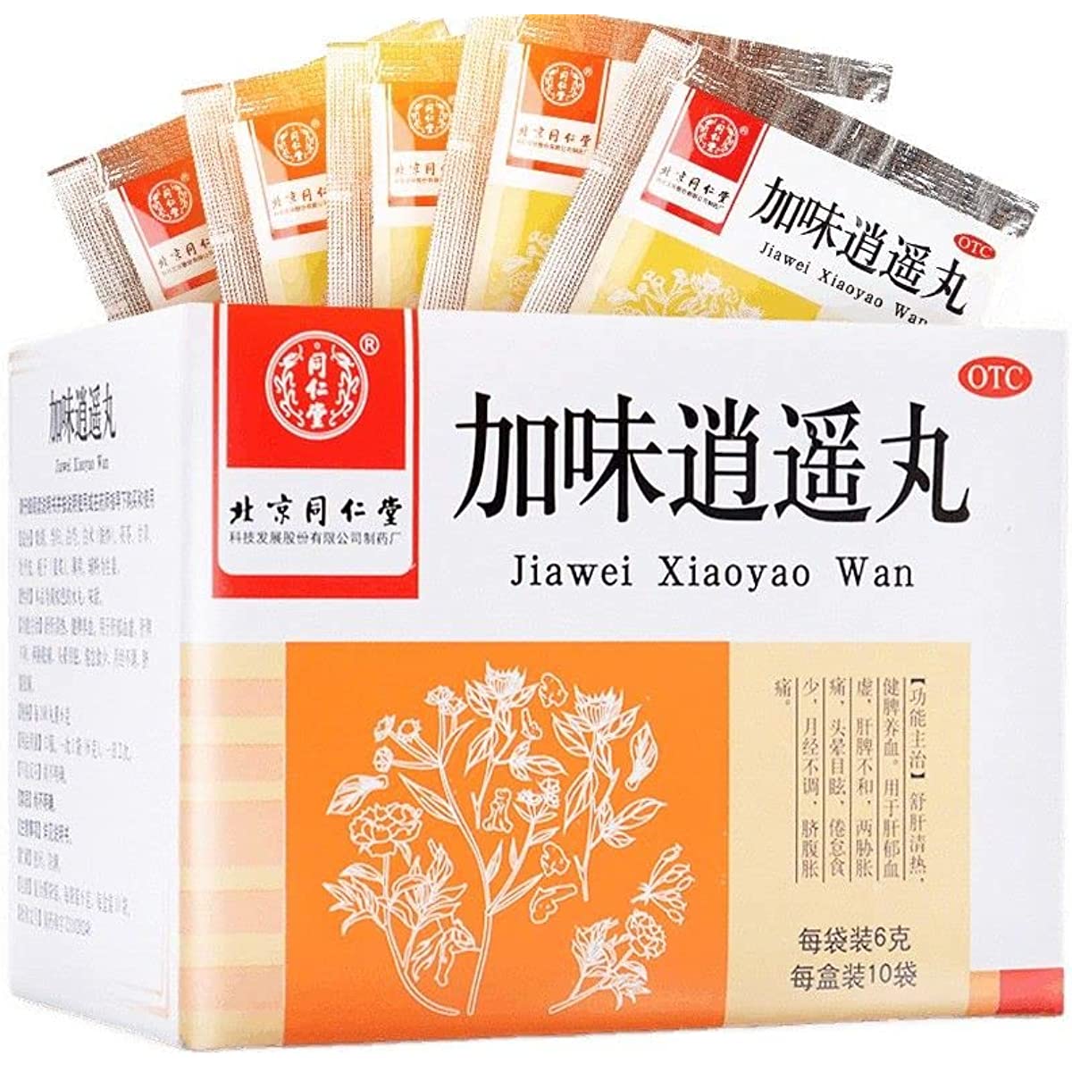 1 Box, Jiawei Xiaoyao Wan 6g*10 Bags / Box 加味逍遥丸