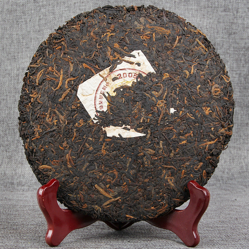 Menghai Ripe Tea Cake Tea Ripe Tea Cloud Bud Black Tea Yunnan Qizi Cake Tea 357g