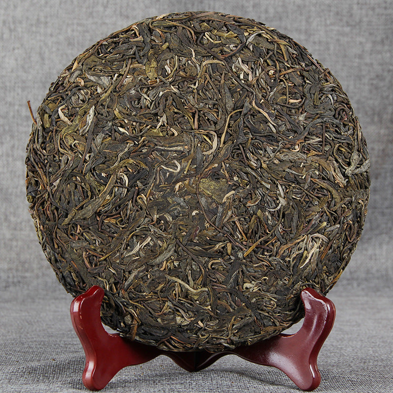 China Yunnan Jingmai Spring Qiao Mu Green Tea Pu'er Raw Tea Pure Material 357g Pu'er Tea Cake