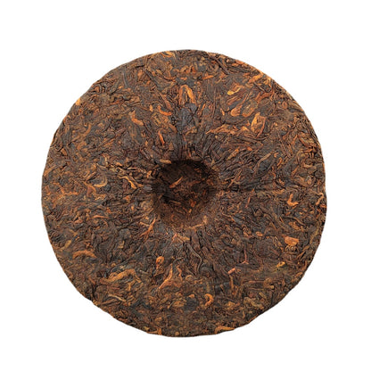 Pu'er Ripe Tea Cake Black Tea 357g Yunnan Menghai QiaoMu Ripe Tea Yunnan Pu'er Tea