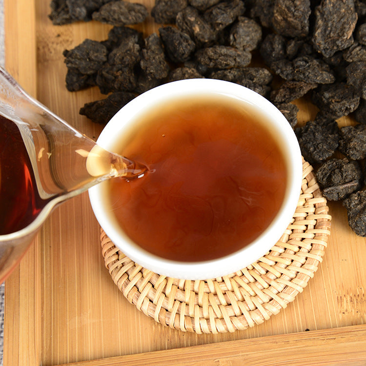 Yunnan Pu'er Tea Old Tea Black tea 500g Golden Bud Tea Ripe Tea Glutinous Aroma Tea