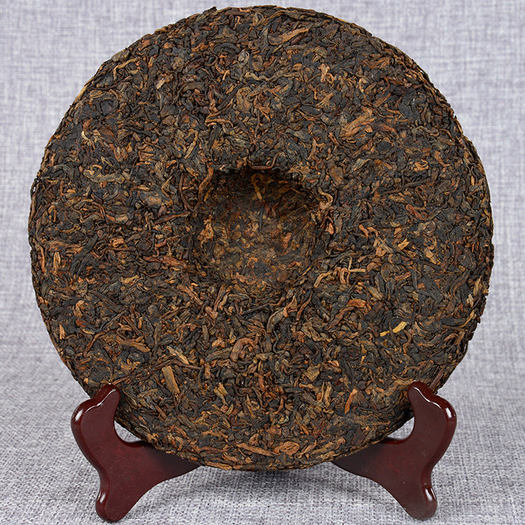 Yunnan Pu'er Tea 357g Lao Banzhang Mellow Aroma Ancient Tree Tea MingQian Spring Tea Ripe Tea Cake Tea Black Tea