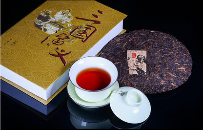 Premium Menghai Ancient Tree Ripe Tea 357g Off-site Fermented Brown Mountain Old Tree Pu'er Yunnan Old Tree Qizi Cake Tea