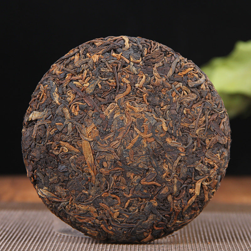 China Yunnan Pu'er Tea Cake Tea Brown Mountain Pu'er Qizi Cake Round Tea Ripe 100g Small Cake Tea