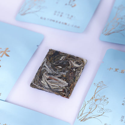 Yunnan Pu'er Tea Icelandic Raw Tea Small Flake Small Square Brick Tea 80g (8g*10bags) Can Be Carried Around The First Spring Ancient Tree Tea