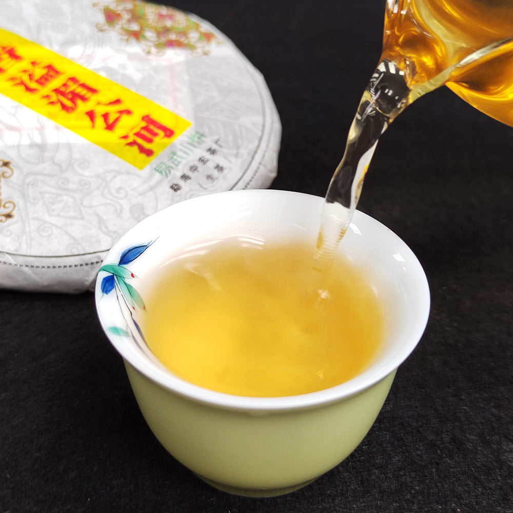 Yunnan Pu'er Tea 100g Yi Wusheng Tea Cake Ban Zhang Ripe Tea Cake Zhonghong Tea