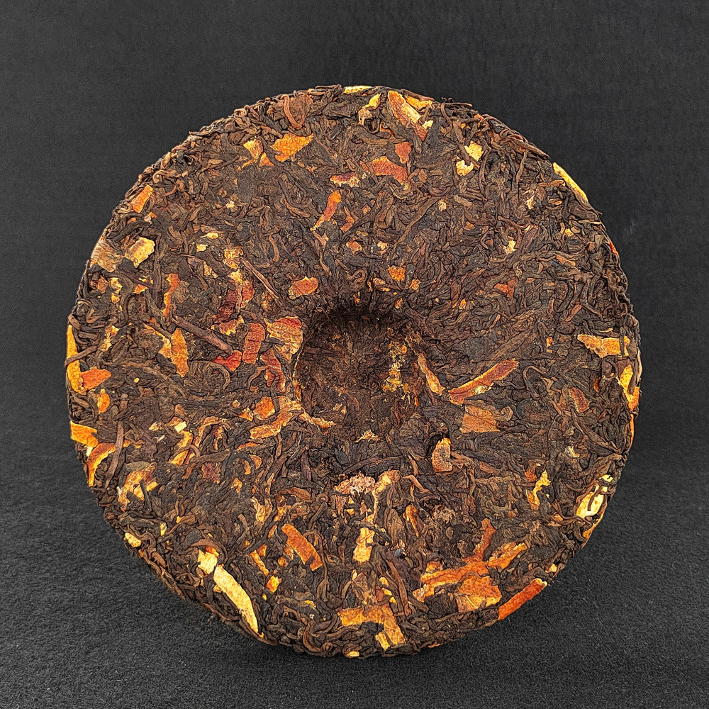 Kue Teh Matang Chenpi Pu'er 357g Xiaoqingkang Yunnan Tea Citrus Orange Pu'er Tea