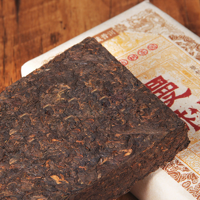 Pu'er Golden Bud Tribute Tea Man Song Tribute Tea Pu'er Tea Ripe Tea Yiwu Man Song Brick Tea Black tea 1000g