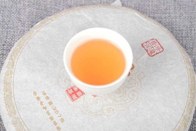 357g Mansong Raw Cake Pu-erh Raw Tea Mansong Spring Tea Big Tree Tea Refreshing Taste  Raw Pu-erh Yunnan Tea