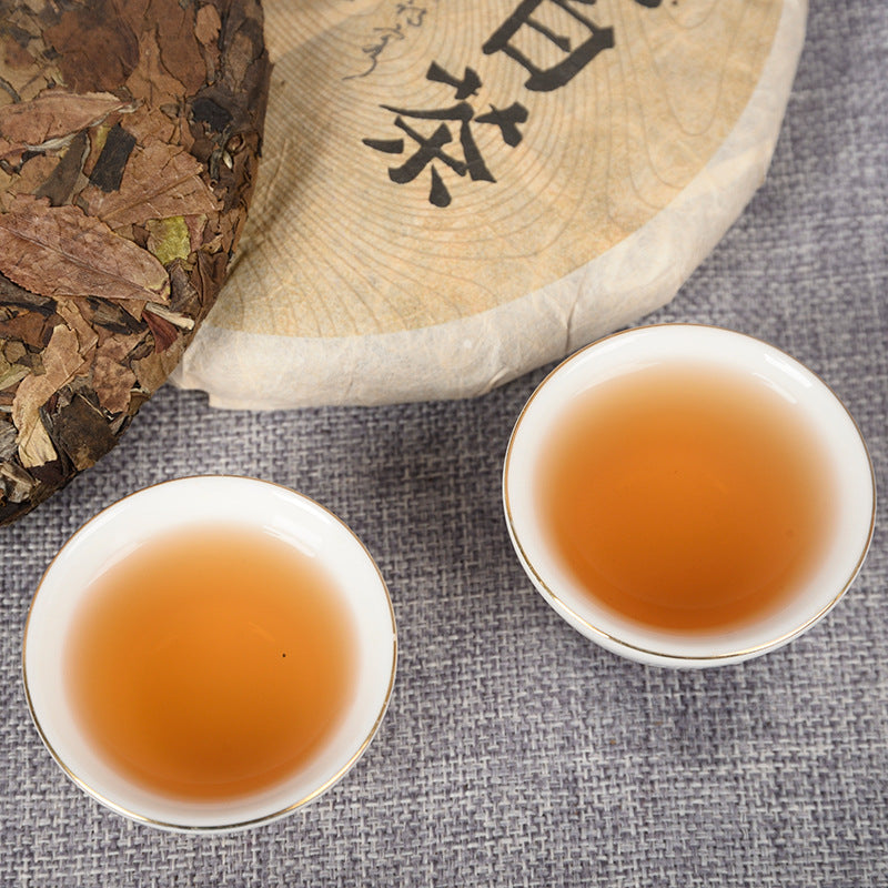 Yunnan Tea Alpine White Tea Jujube Aroma Large-leaved Ancient White 357g White Tea Qizi Cake Tea