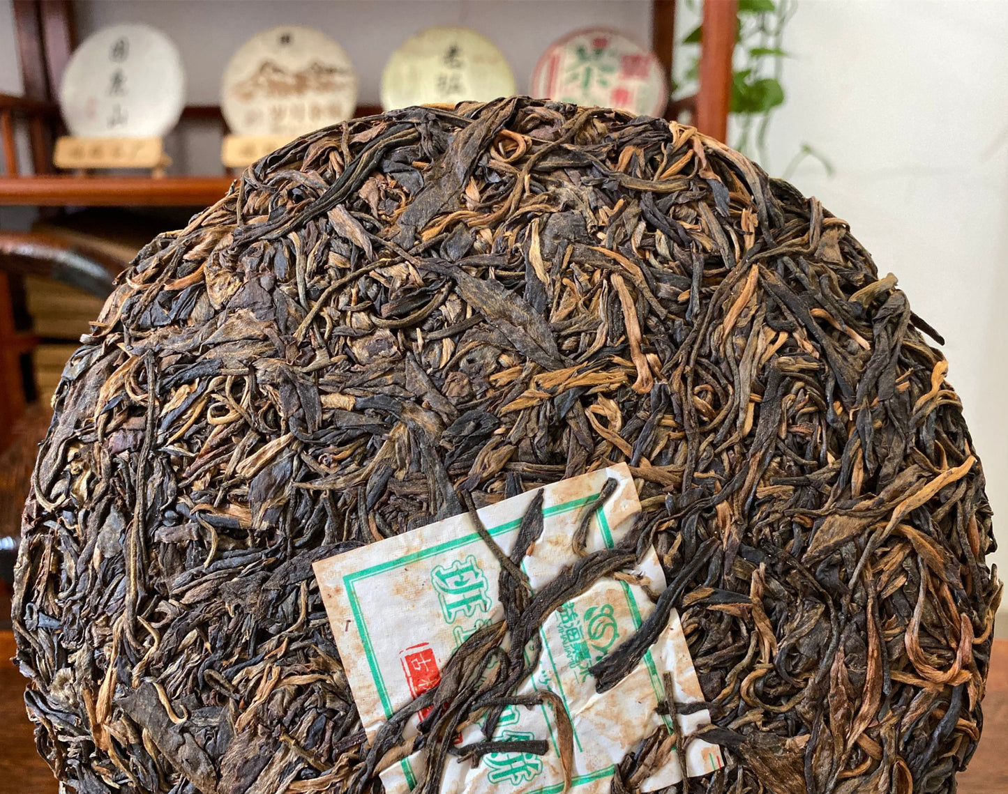 Pu'er Tea Raw Tea Yunnan Qizi Cake Green Tea Class Zhangyu Cake Raw Tea Cake Pu'er Tea Cake 357g