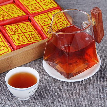 China Pu'er Tea 36g Black Tea Brick Pu'er Shen Xiang Old Ripe Tea Banzhang Golden Bud Yunnan Menghai Ancient Tree Tea