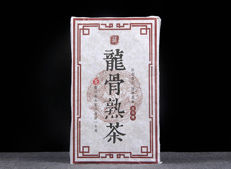 Yunnan Puerh Tea Ripe Tea Black tea Brick Tea Puerh Tea Stem Old Tea Stem 5 Years Old Tea Longgu Ripe Tea 1000g