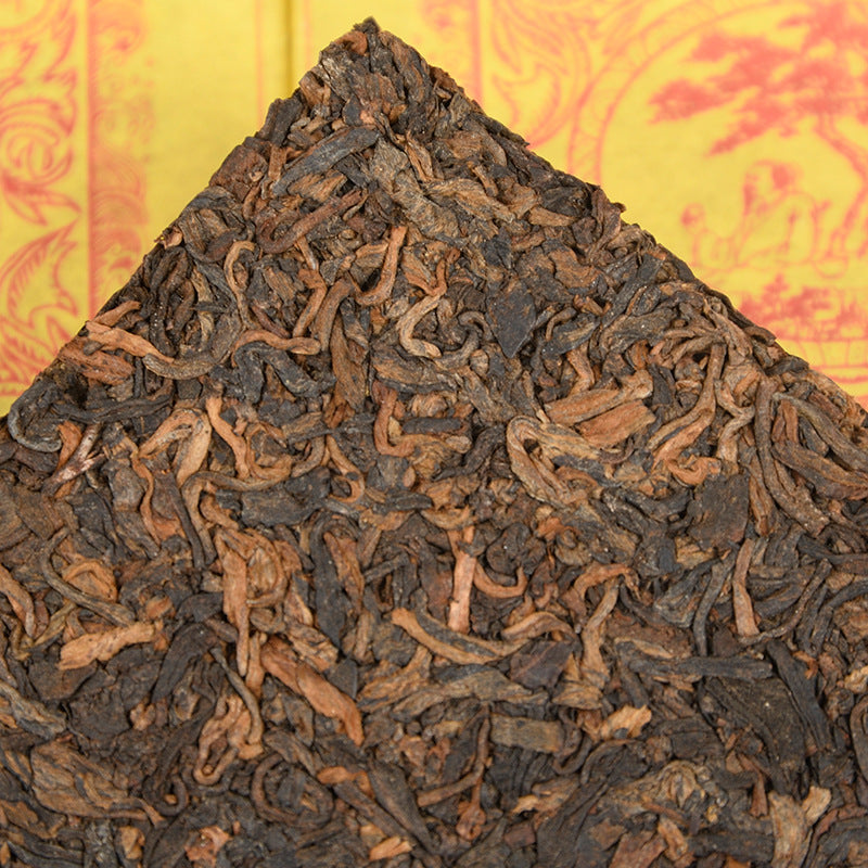 Yunnan Pu-erh Tea Ripe Tea Selected Tea Golden Buds Ripe Brick 250g Pu-erh Brick Golden Buds Chen Xiang Tea Brick