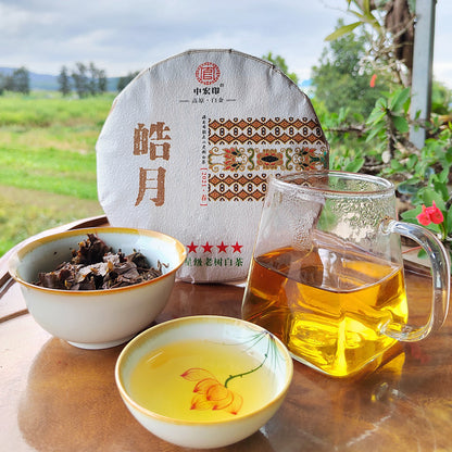 White Tea Pu'er Tea Moonlight White Yunnan Old Tree Raw Sun White Tea Cake 300g Yunnan Tea