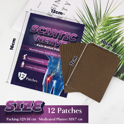 3 Packs, Sciatic Nerve Acupuncture Patch Ointment Patch, Numbness and Pain, health patch 坐骨神经穴位贴膏药贴12贴/袋