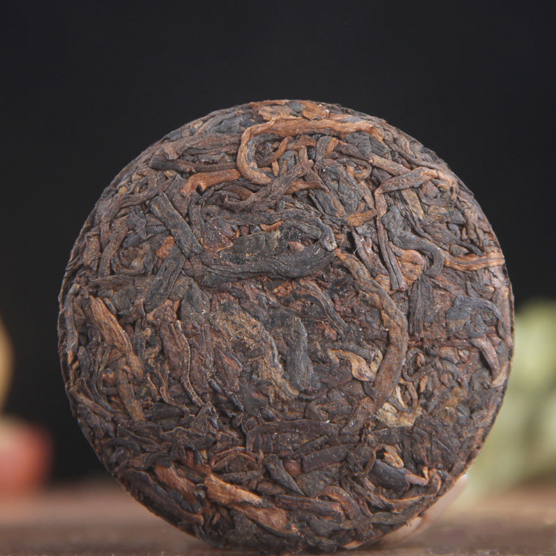 Yunnan Tea Ripe Tea Cake BanZhang Pu'er 50g Small Cake Tea Aged Menghai Ancient Tree Ripe Pu Black Tea