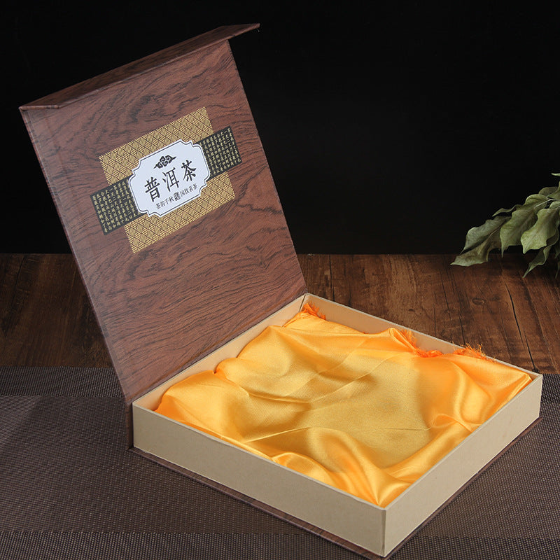 China Yunnan Puerh Tea Ripe Tea Black Tea Menghai Qizi Cakes Ripe Tea Fine Gift Boxed Gift Item 357g