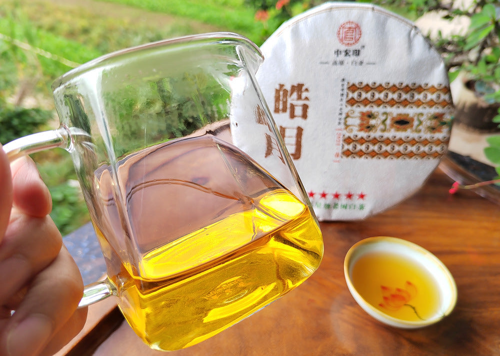 White Tea Pu'er Tea Moonlight White Yunnan Old Tree Raw Sun White Tea Cake 300g Yunnan Tea