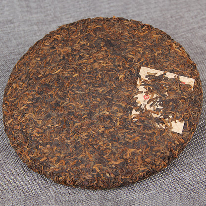 Yunnan Puerh Tea Puerh Tea Collection Old Panzhang Ancient Tree Pure Material Tightly Pressed Puerh Tea Ripe Tea Cake Black Tea 357g