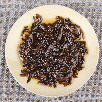 Yunnan Puerh Tea Puerh Tea Collection Old Panzhang Ancient Tree Pure Material Tightly Pressed Puerh Tea Ripe Tea Cake Black Tea 357g