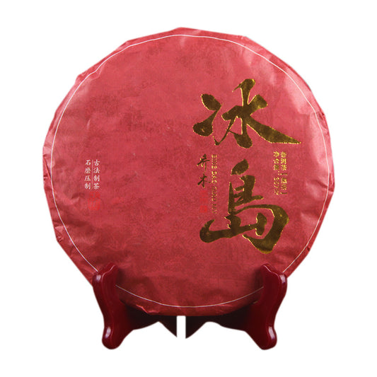 Iceland Qiao Mu Ripe Tea Cake Spring Tea Pure Sweet New Tea Meng Ku Material Tea Puerh Tea Cake Qizi Cake Tea 357g