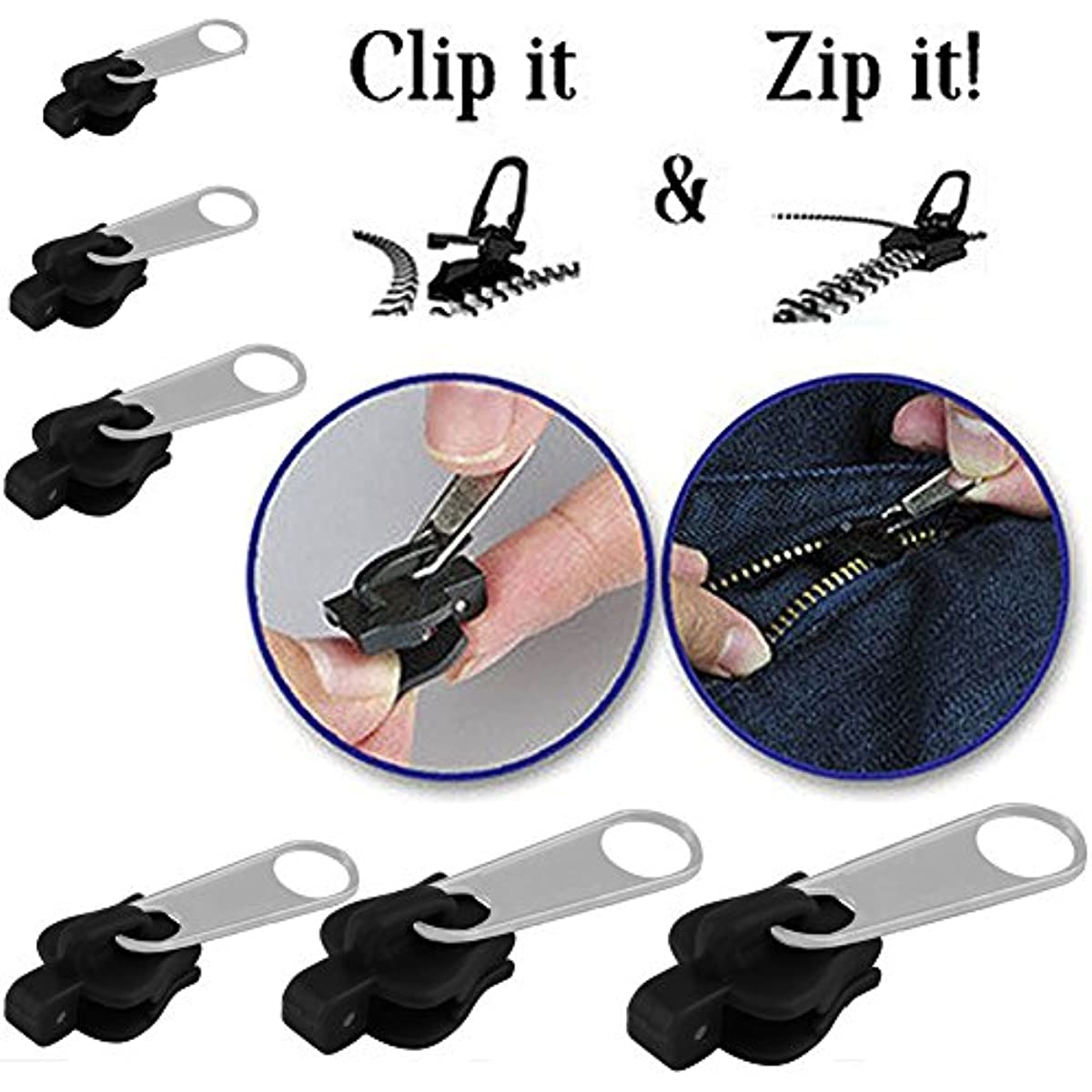 Zipper Repair Kit Universal Instant Fix Zipper Repair Kit Multifunctional  Clothing Replacement Zipper For Jackets Coats Boot Bag