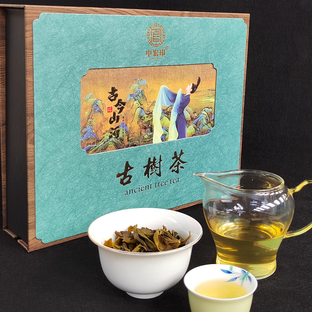 Pu'er Tea Gift Set Zhengqi Tang Pu'er Raw Tea Cake 357g Ancient and Modern Shanhe Gift Tea Green Tea